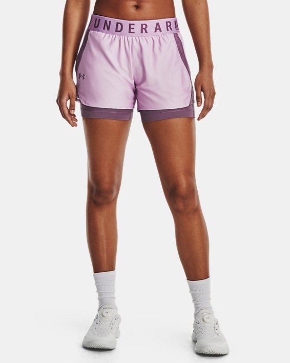 Shorts UA Play Up 2-in-1 para mujer, Purple, pdpMainDesktop image number 0
